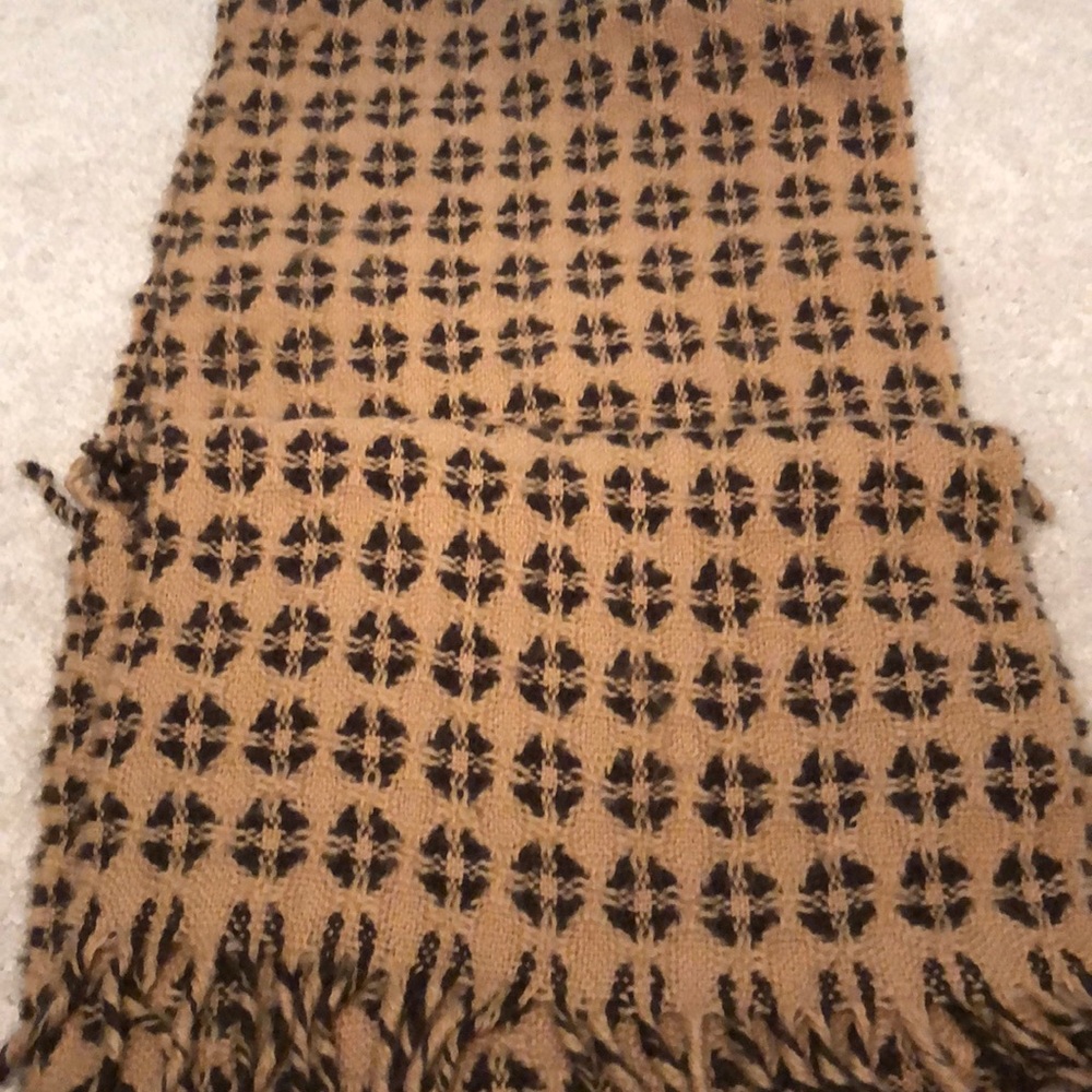 Khaki and brown scarf for men
